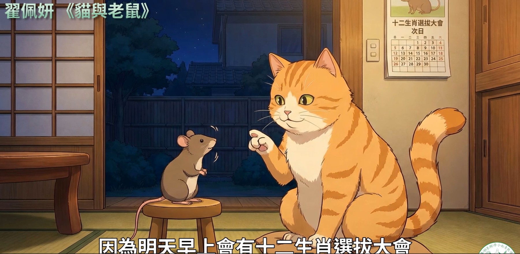 AI中華文化有聲繪本工作坊 - 翟佩妍同學《貓與老鼠》